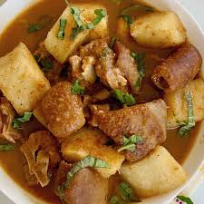 Goatmeat pepper soup and yam 